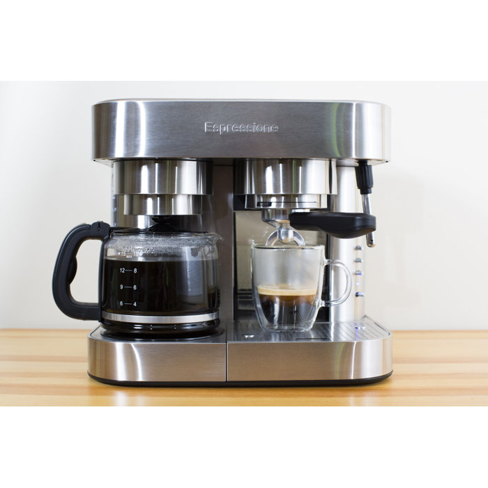 Espressione Stainless Steel Combination Coffee & Espresso Maker & Reviews Wayfair